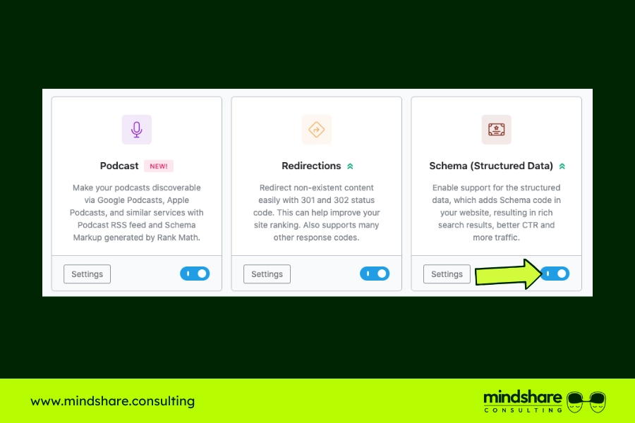  Enable Schema Markup Feature